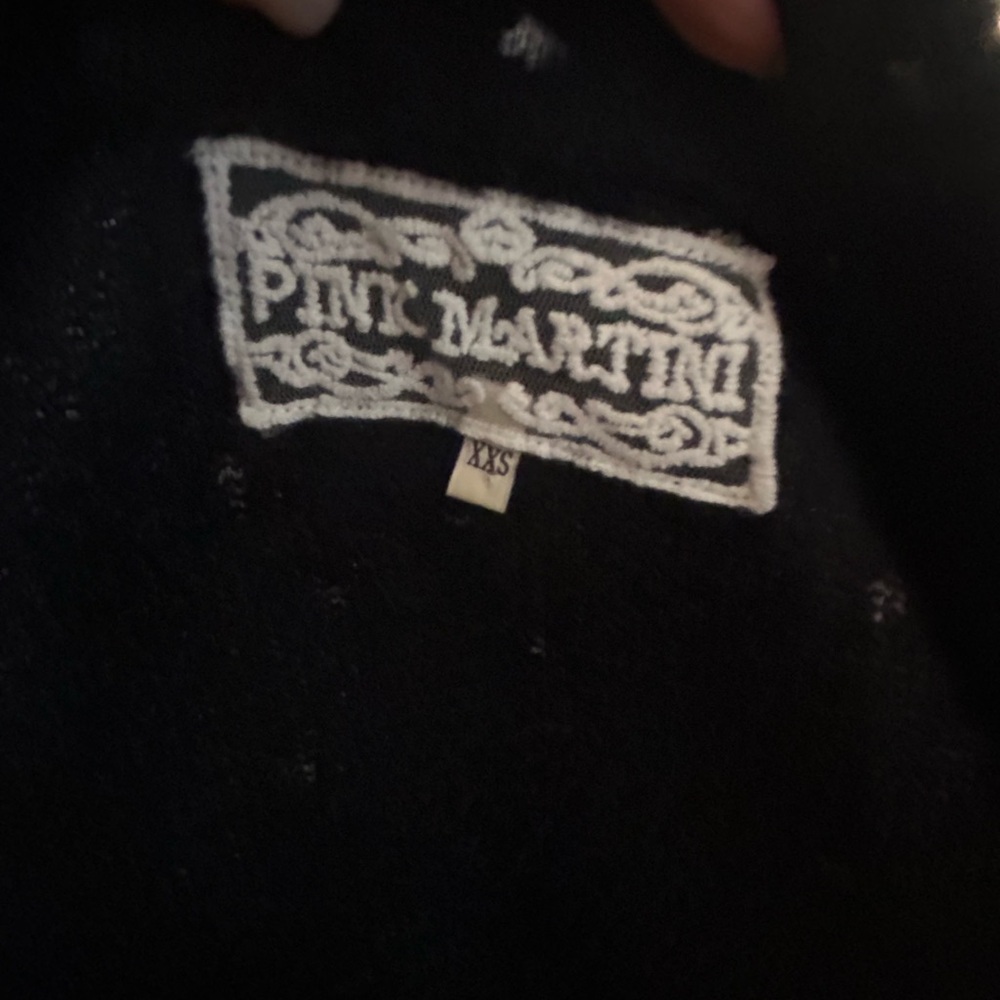 Pink Martini Black Double-Breasted Women's Coat - Picture 8 of 9